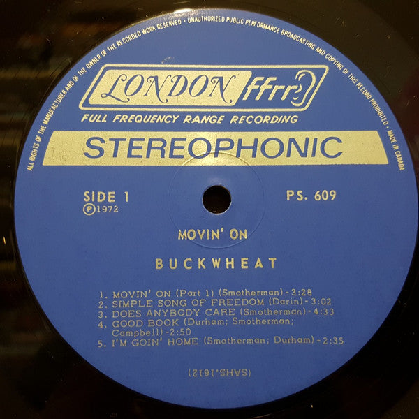 Buckwheat – Movin' On - 1972 Vinyl Pursuit Inc