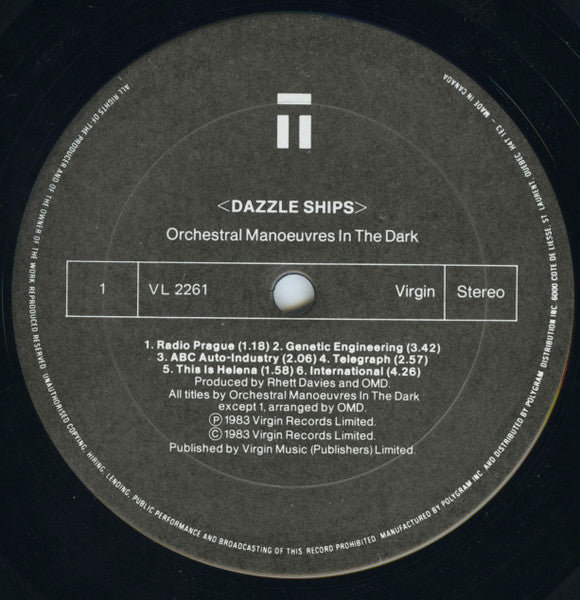 OMD – Dazzle Ships VinylPursuit.com