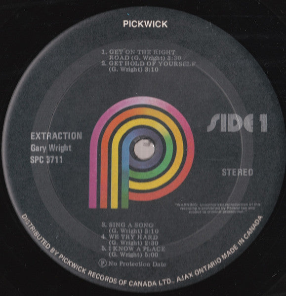 Gary Wright – Gary Wright's Extraction - 1979 Vinyl Pursuit Inc