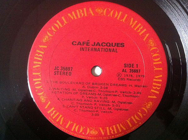 Café Jacques – Café Jacques International - 1978 Vinyl Pursuit Inc