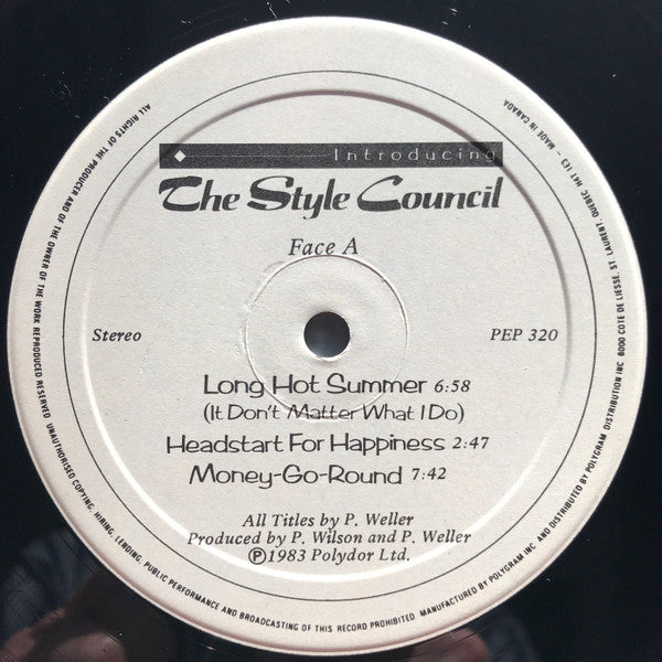 The Style Council – Introducing: The Style Council VinylPursuit.com