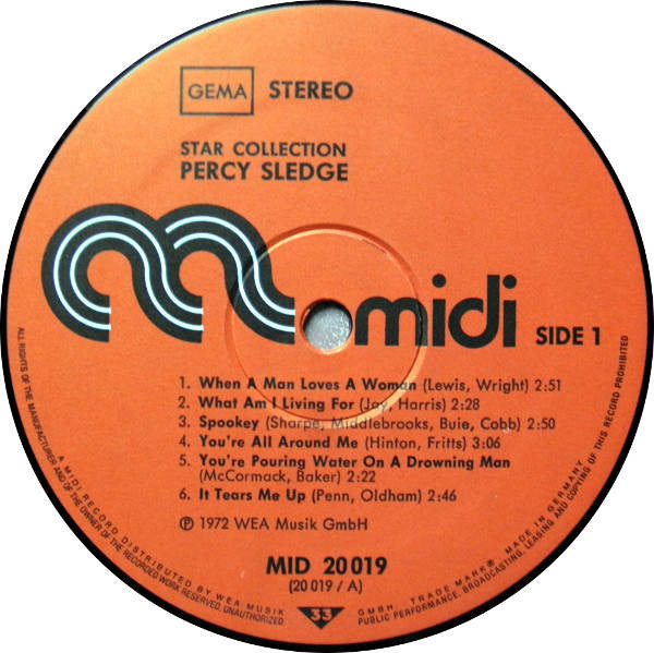 Percy Sledge – Star-Collection - 1973 German Pressing