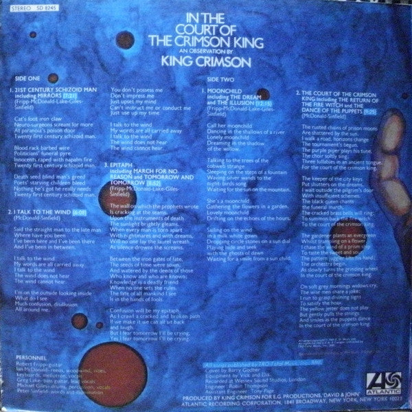 King Crimson – In The Court Of The Crimson King (An Observation By King Crimson) VinylPursuit.com