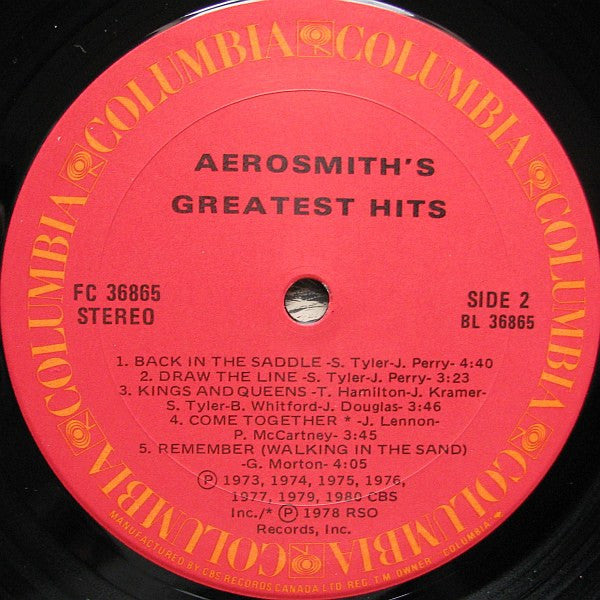 Aerosmith - Aerosmith's Greatest Hits - 1980 Original!