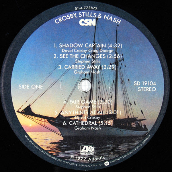 Crosby, Still & Nash ‎–  CSN - 1977 US Original