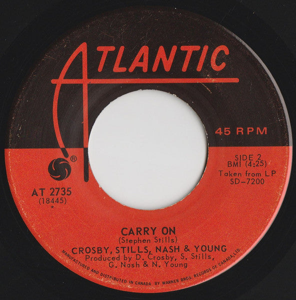 Crosby, Stills, Nash & Young – Teach Your Children -  7" Single, 1970 Vinyl Pursuit Inc