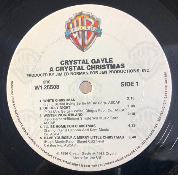 Crystal Gayle – A Crystal Christmas- 1986 VinylPursuit.com