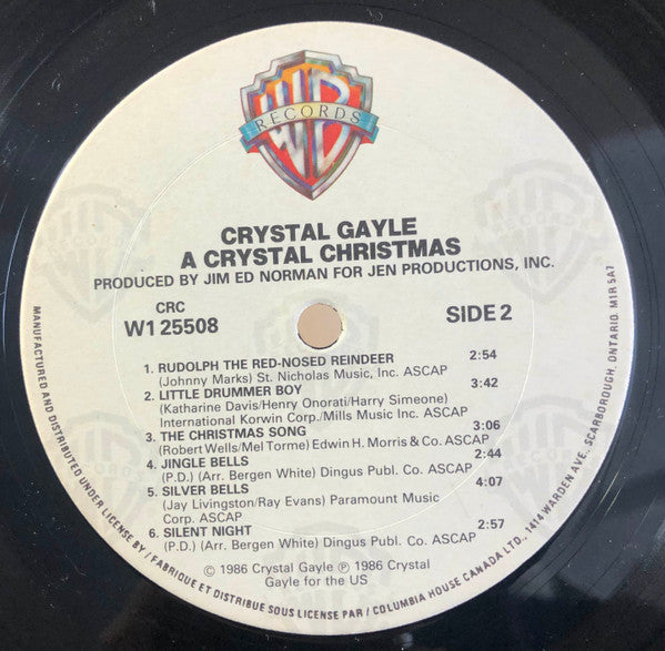 Crystal Gayle – A Crystal Christmas- 1986 VinylPursuit.com