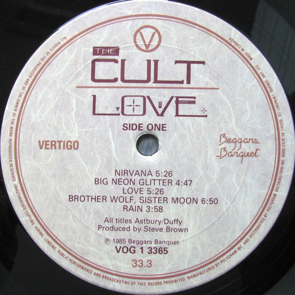 The Cult ‎– Love - 1985 Original Pressing, Signed, Rare! VinylPursuit.com