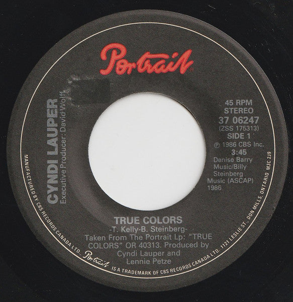 Cyndi Lauper – True Colors - 7" Single - 1986 VinylPursuit.com