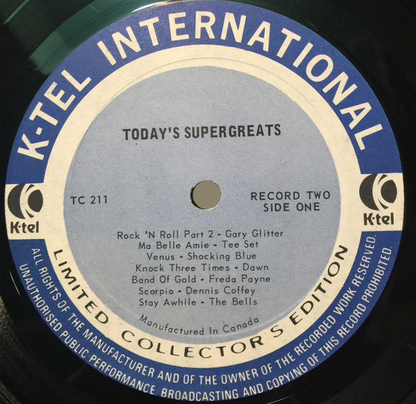 Today's Super Greats - 3 Record Set - 1973 Original