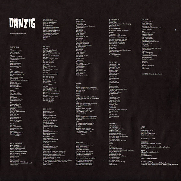 Danzig – Danzig - Red/Black Marble Vinyl! VinylPursuit.com