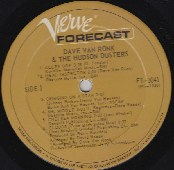 Dave Van Ronk And The Hudson Dusters - 1967 Mono Verve Original VinylPursuit.com