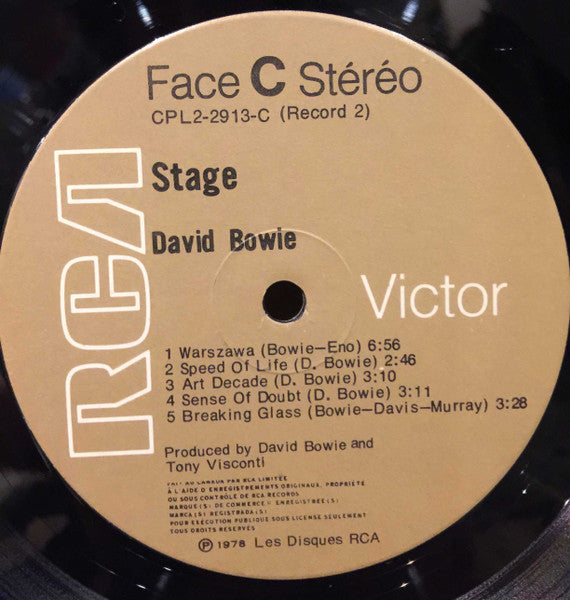 David Bowie – Stage - 1978 – Vinyl Pursuit Inc