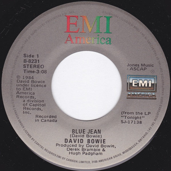 David Bowie – Blue Jean - 7" Single, 1984
