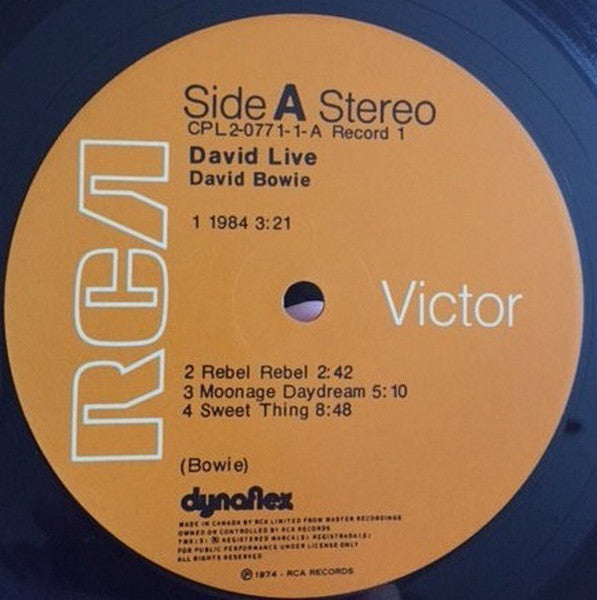 David Bowie – David Live - 1974 Original VinylPursuit.com