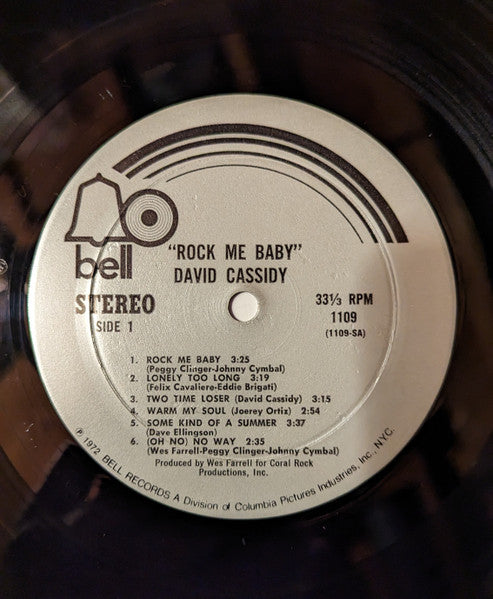 David Cassidy – Rock Me Baby - 1972 Original -  Bargain Bin! VinylPursuit.com