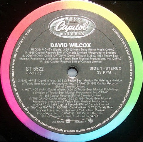 David Wilcox – The Best Of David Wilcox -  1985 Original!