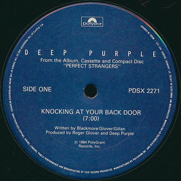 Deep Purple – Knocking At Your Back Door - 1984 Original! Vinyl Pursuit Inc