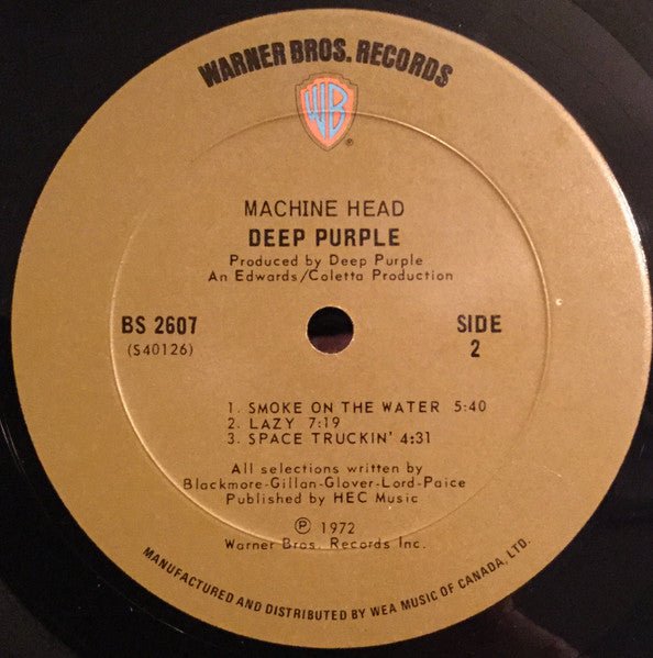 Deep Purple ‎– Machine Head - 1973 Original - Vinyl Pursuit Inc