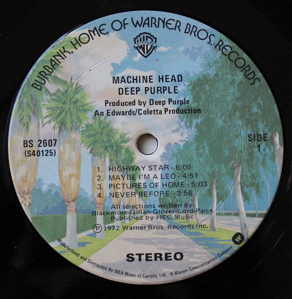 Deep Purple ‎– Machine Head - Early Pressing with Insert