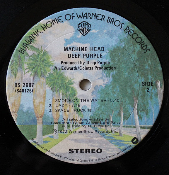 Deep Purple ‎– Machine Head - Early Pressing with Insert