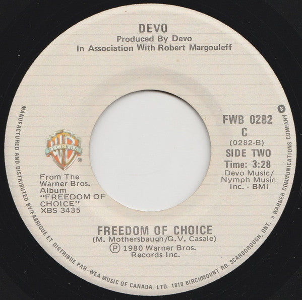 Devo – Whip It - 7" Single, 1980