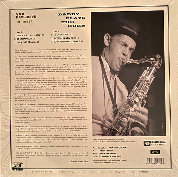 Dexter Gordon – Daddy Plays The Horn - Limited Edition, Numbered, Translucent Yellow