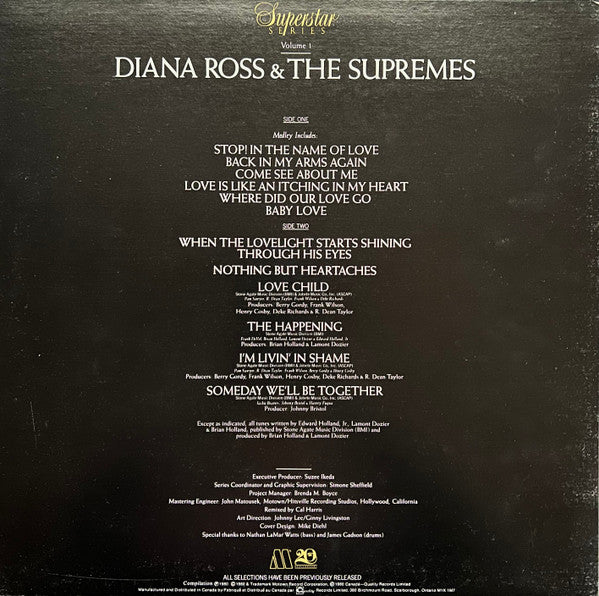 Diana Ross and The Supremes – 1989 Compilation Vinyl Pursuit Inc