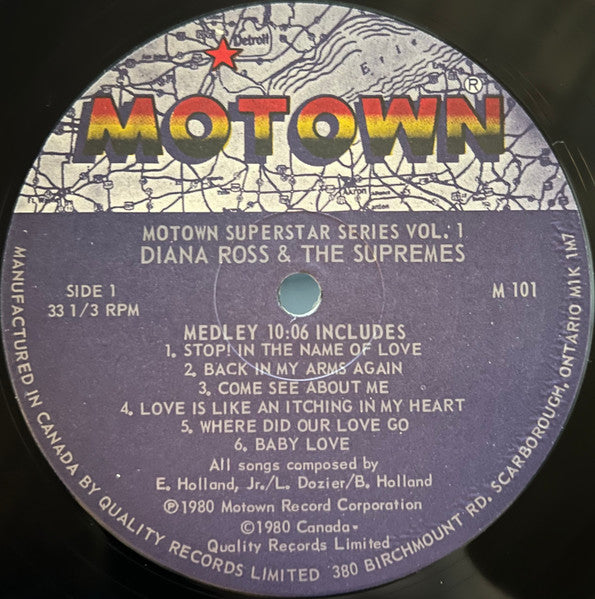 Diana Ross and The Supremes – 1989 Compilation Vinyl Pursuit Inc