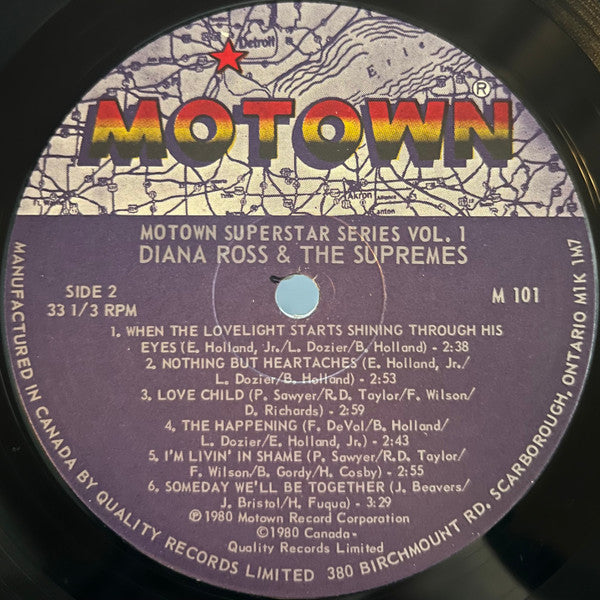 Diana Ross and The Supremes – 1989 Compilation Vinyl Pursuit Inc