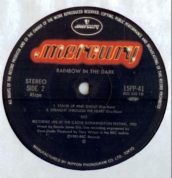 Dio – Rainbow In The Dark - 1982 Japanese Original