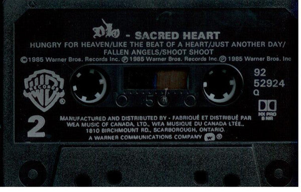 Dio – Sacred Heart - 1985 Original Cassette VinylPursuit.com