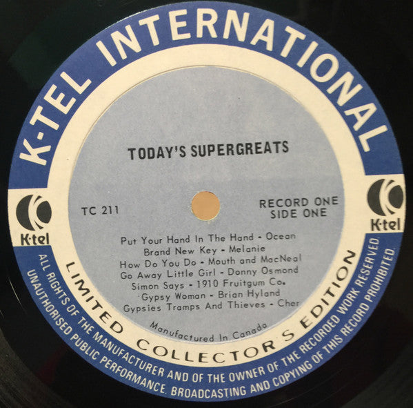 Today's Super Greats - 3 Record Set - 1973 Original