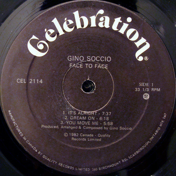 Gino Soccio – Face To Face - 1982 Original!