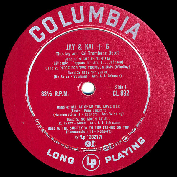 JJ Johnson and Kai Winding – Jay and Kai + 6: The Jay And Kai Trombone Octet - 1956 Mono