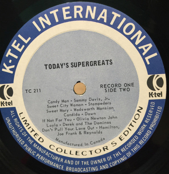 Today's Super Greats - 3 Record Set - 1973 Original