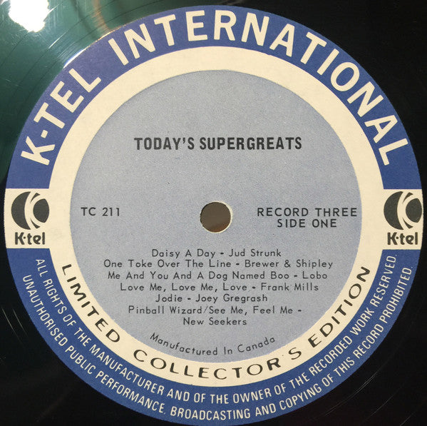 Today's Super Greats - 3 Record Set - 1973 Original