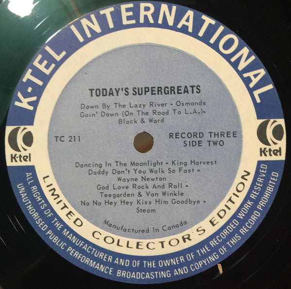 Today's Super Greats - 3 Record Set - 1973 Original