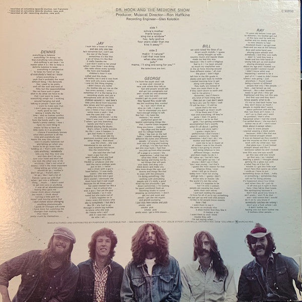 Doctor Hook And The Medicine Show – Doctor Hook - Early Pressing VinylPursuit.com