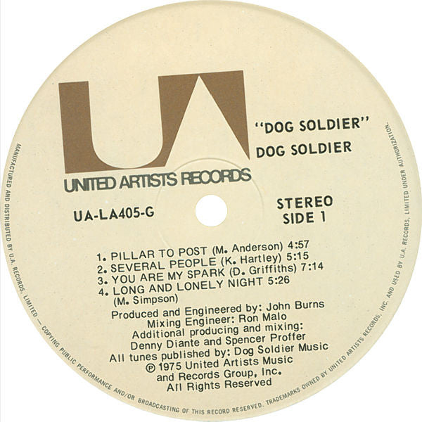 Dog Soldier – Dog Soldier - 1975 Original VinylPursuit.com