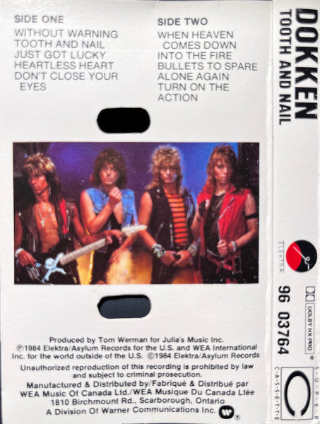 Dokken – Tooth And Nail - 1984 Cassette VinylPursuit.com