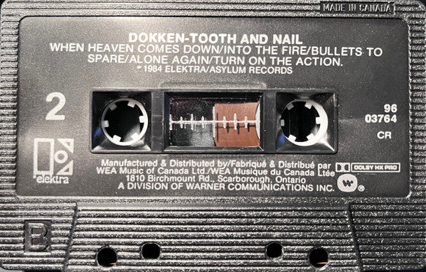 Dokken – Tooth And Nail - 1984 Cassette VinylPursuit.com