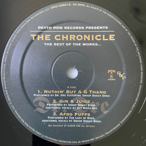 Dr Dre – The Chronicle: The Best Of The Works - 2003 UK Original, Rare!