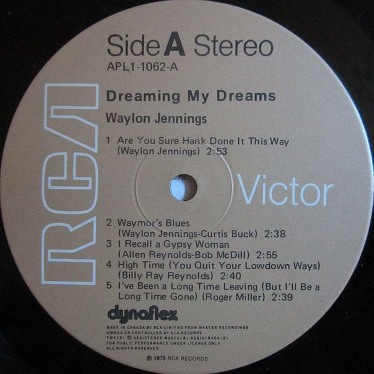 Waylon – Dreaming My Dreams - 1975 VinylPursuit.com