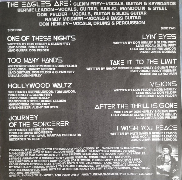 Eagles - One Of These Nights - 1975 Original Embossed, Textured Sleeve