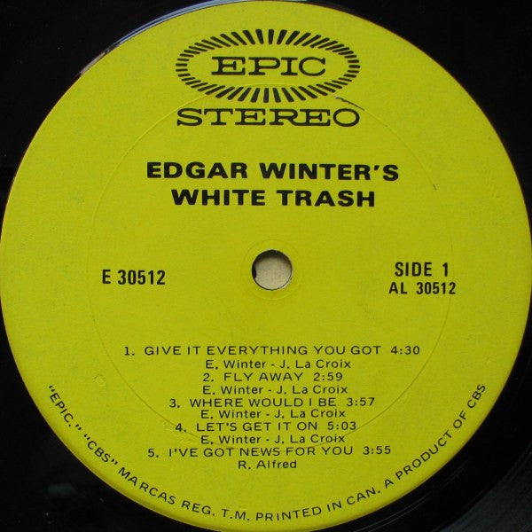 Edgar Winter's White Trash – Edgar Winter's White Trash - 1971 Pressing