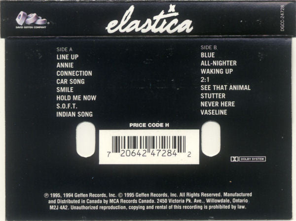 Elastica – Elastica - 1995 Cassette VinylPursuit.com