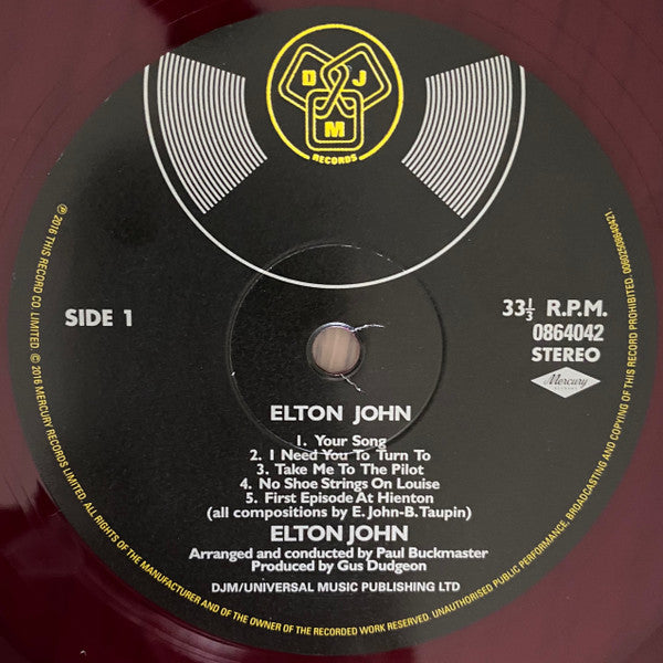 Elton John – Elton John - Limited Edition RSD, Purple Translucent, 180g, Sealed!