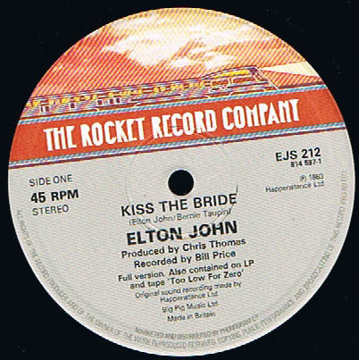 Elton John – Kiss The Bride - 1983 UK Original - Bargain Bin!